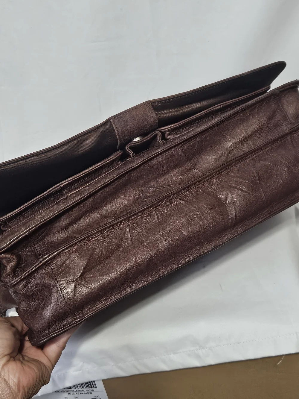 Wilsons Leather M. Julian 1990s Messenger Bag Mens Large Brown Crossbody Laptop